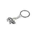 Keyring Piglet keychain silver plated