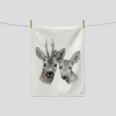 kitchen towel roe deer